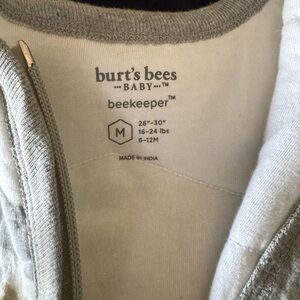 Burt's Bees Baby Beekeeper in Cream and Gray